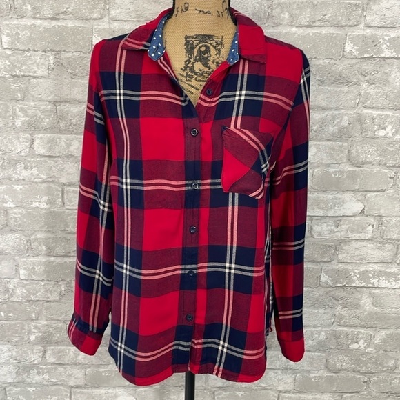 Harper Red Plaid Flannel Button Down Shirt - Picture 1 of 5
